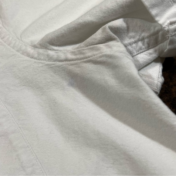 White Button Down Oxford Band Collar Shirt - Picture 3 of 5